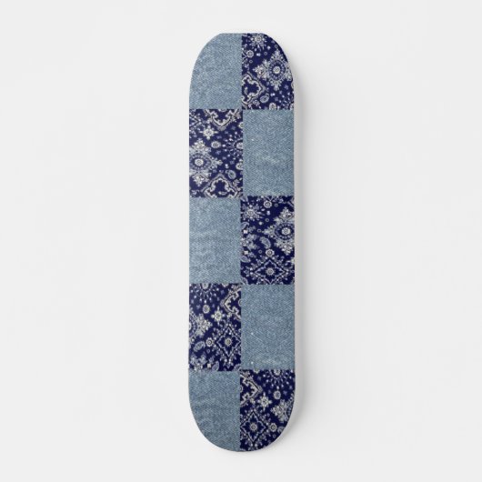 Skateboard Bleu Denim Bandana Skate (Devant)