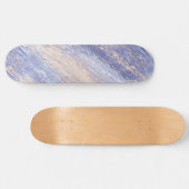 Skateboard Bleu et beige Abstrait et embrouillé (Horz)