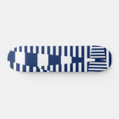Skateboard Bleu et blanc sur bandes (Horz)