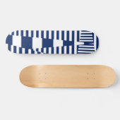 Skateboard Bleu et blanc sur bandes (Horz)
