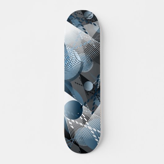 Skateboard Bleu et gris. Résumé. (Devant)