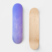 Skateboard Bleu et orange, ondes sonores motif (Recto)