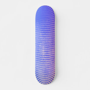 Skateboard Bleu et orange, ondes sonores motif