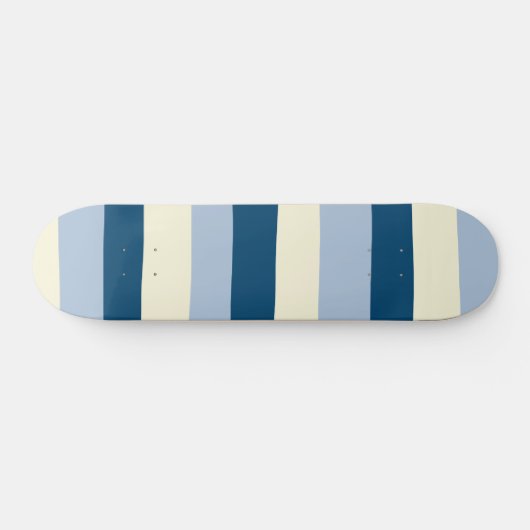 Skateboard Bleu foncé, Bleu clair et Crème (Horz)
