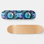 Skateboard Bleu Grafitti Swag illustration avec Popping Eyes (Horz)