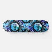 Skateboard Bleu Grafitti Swag illustration avec Popping Eyes (Horz)