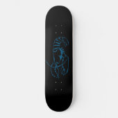 Skateboard Bleu Homard Mer Animal Simple Plan Dessin (Recto)