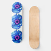Skateboard Bleu marguerite bleu photo florale (Recto)