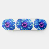 Skateboard Bleu marguerite bleu photo florale (Horz)