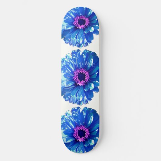 Skateboard Bleu marguerite bleu photo florale (Recto)