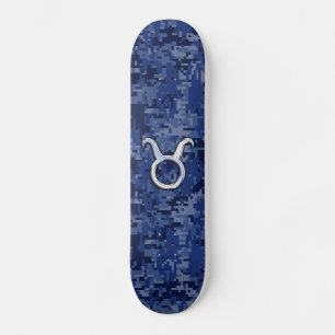Skateboard Bleu marine moderne de signe de zodiaque de