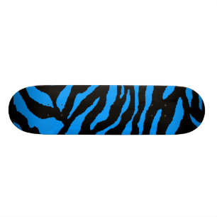 Skateboard BLEU NOIR AUDACIEUX de RAYURE de TIGRE des années