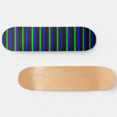 Skateboard Bleu Noir Grandes Vertes (Horz)