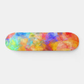 Skateboard Bleu orange violet rose citron vert Polygone Art (Horz)