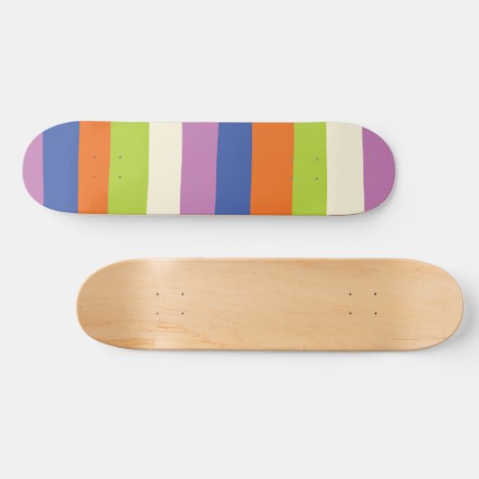Skateboard Bleu, orange, violet, vert et (Horz)