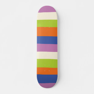 Skateboard Bleu, orange, violet, vert et