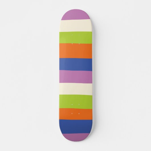 Skateboard Bleu, orange, violet, vert et (Devant)