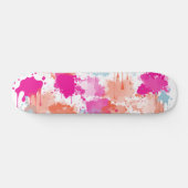 Skateboard Bleu rose orange Abstrait Peinture (Horz)