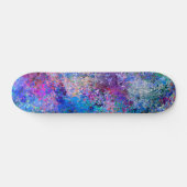 Skateboard Bleu rose Turquoise gouttes Abstraction (Horz)
