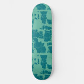 Skateboard Bleu Seabot Abstrait (Recto)