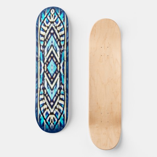 Skateboard bleu surfer (Recto)