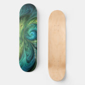 Skateboard Bleu vert AI Motif fractal (Recto)