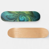 Skateboard Bleu vert AI Motif fractal (Horz)