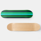 Skateboard Bleu Vert arc-en-ciel rayures (Horz)
