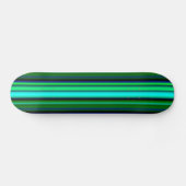 Skateboard Bleu Vert arc-en-ciel rayures (Horz)
