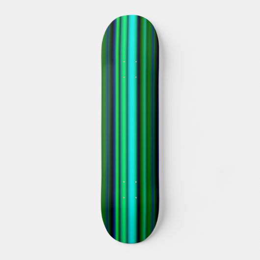 Skateboard Bleu Vert arc-en-ciel rayures (Recto)