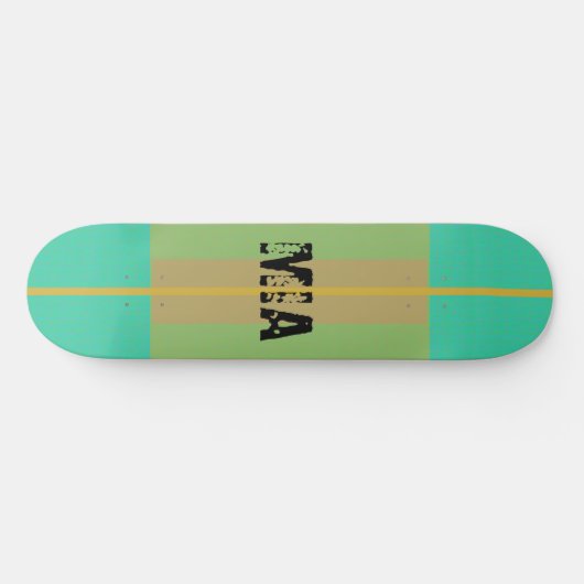 Skateboard bleu vert or personnalisé (Horz)