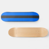 Skateboard Bleu Vibrant fibre de carbone style bandes de cour (Horz)