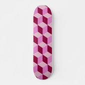 Skateboard Blocs de tambours rose Fille Motif sans couture (Devant)