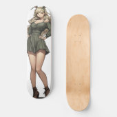 Skateboard Blond Bunny Girl Anime (Recto)