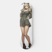 Skateboard Blond Bunny Girl Anime (Recto)