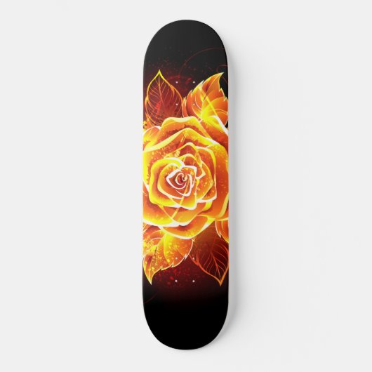 Skateboard Blooming Fire Rose (Recto)