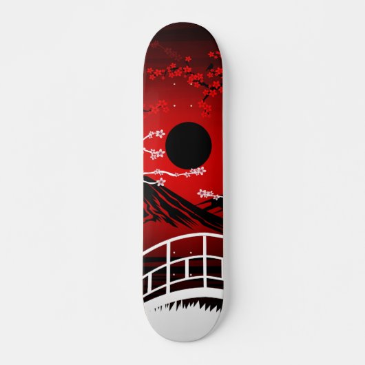 Skateboard Blossom rouge (Devant)