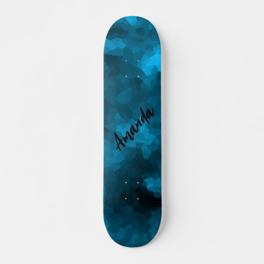 Skateboard Blue abstract polygonal background (Devant)