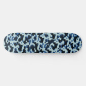 Skateboard Blue Black Camo Abstract Pattern (Horz)