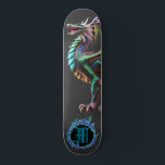 Skateboard *~* Blue Element AP88 Elemental Dragon Fierce<br><div class="desc">(Code de recherche AP88 pour trouver des articles similaires ) Transfert facile vers d'autres produits Zazzle. DRAGON Élément Élémentaire avec ANNEAU de FEU / FLAMES / FLAME et MONOGRAMME INITIAL pour votre nom - Conserver ou modifier ou supprimer le texte. Cette Fierce Popular skateboard de tendance chinoise style personnalisé pro...</div>