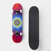 Skateboard Blue Explosion on Red (Recto)