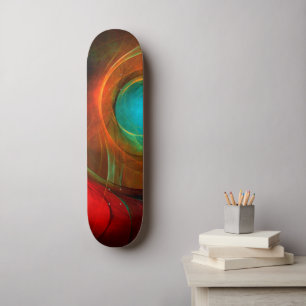 Skateboard Blue Eye Moderne Abstrait Art Cool Motif #16