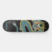 Skateboard Blue Gold Dragon personnalisé (Horz)