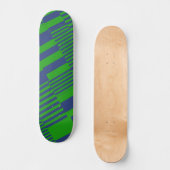 Skateboard Blue Green Patchwork Stripes Design  (Recto)