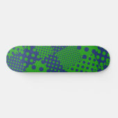 Skateboard Blue Green Polka Dots Patchwork  (Horz)