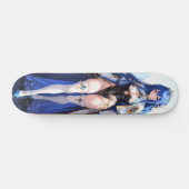 Skateboard Blue Haired Cutie Anime Girl (Horz)