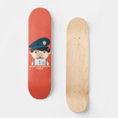 Skateboard "BLUE LINE BACON CREW" policier drôle (Recto)