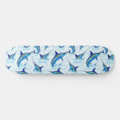 Skateboard Blue Marlin Jumping out of Ocean (Horz)