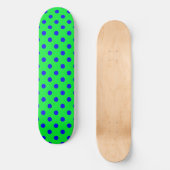 Skateboard Blue On Green Polka Dots Pattern Design  (Recto)