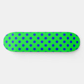 Skateboard Blue On Green Polka Dots Pattern Design  (Horz)